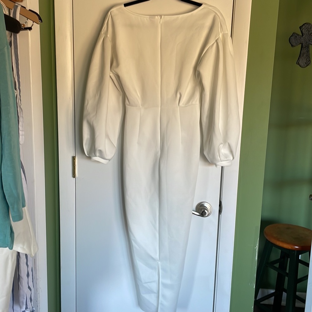 SHEIN White Long Sleeve Dress - Picture 6 of 7